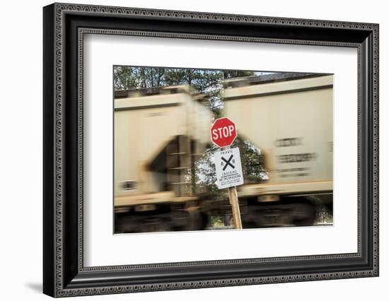 Washington State, Palouse, Whitman County. Freight Train Carrying Potash for Canpotex Ltd-Alison Jones-Framed Photographic Print