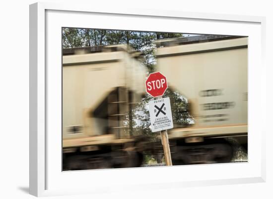 Washington State, Palouse, Whitman County. Freight Train Carrying Potash for Canpotex Ltd-Alison Jones-Framed Photographic Print