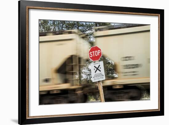 Washington State, Palouse, Whitman County. Freight Train Carrying Potash for Canpotex Ltd-Alison Jones-Framed Photographic Print