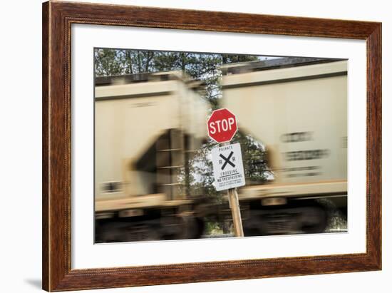 Washington State, Palouse, Whitman County. Freight Train Carrying Potash for Canpotex Ltd-Alison Jones-Framed Photographic Print