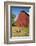 Washington State, Palouse, Whitman County. Pioneer Stock Farm, Chickens and Peacock in Barn Window-Alison Jones-Framed Photographic Print