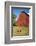 Washington State, Palouse, Whitman County. Pioneer Stock Farm, Chickens and Peacock in Barn Window-Alison Jones-Framed Photographic Print