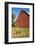 Washington State, Palouse, Whitman County. Pioneer Stock Farm, Chickens and Peacock in Barn Window-Alison Jones-Framed Photographic Print