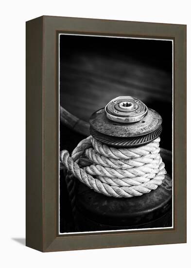 Washington State, Port Townsend. Barient Winch on an Old Wood Sailboat-Kevin Oke-Framed Premier Image Canvas