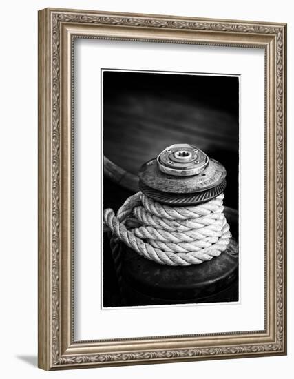 Washington State, Port Townsend. Barient Winch on an Old Wood Sailboat-Kevin Oke-Framed Photographic Print