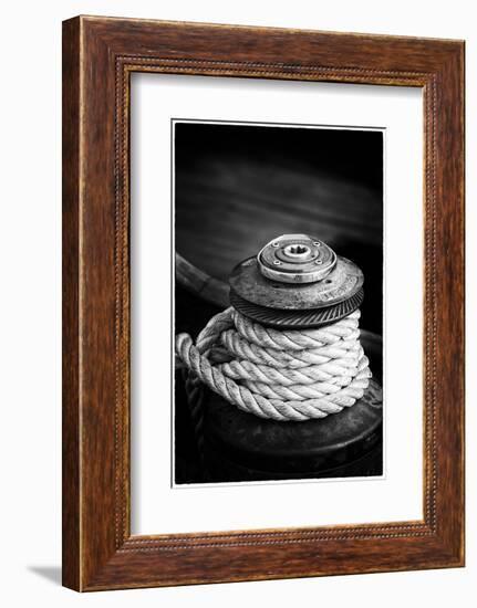 Washington State, Port Townsend. Barient Winch on an Old Wood Sailboat-Kevin Oke-Framed Photographic Print