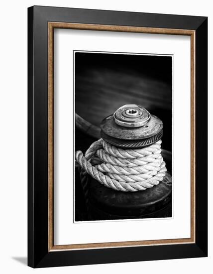 Washington State, Port Townsend. Barient Winch on an Old Wood Sailboat-Kevin Oke-Framed Photographic Print