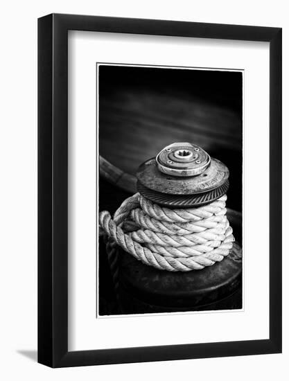 Washington State, Port Townsend. Barient Winch on an Old Wood Sailboat-Kevin Oke-Framed Photographic Print