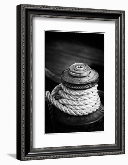 Washington State, Port Townsend. Barient Winch on an Old Wood Sailboat-Kevin Oke-Framed Photographic Print