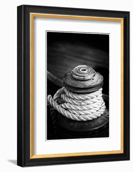 Washington State, Port Townsend. Barient Winch on an Old Wood Sailboat-Kevin Oke-Framed Photographic Print