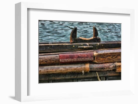 Washington State, Port Townsend. Stowed Oars and Oar Port on Longboat-Jaynes Gallery-Framed Photographic Print