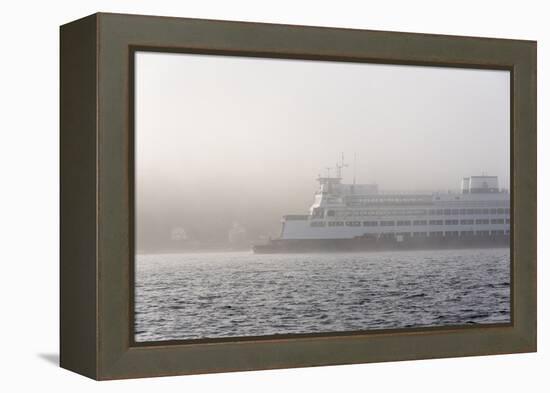 Washington State, Puget Sound. Ferry Emerges from Dense Fog-Trish Drury-Framed Premier Image Canvas