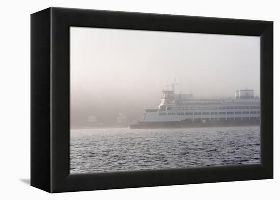 Washington State, Puget Sound. Ferry Emerges from Dense Fog-Trish Drury-Framed Premier Image Canvas