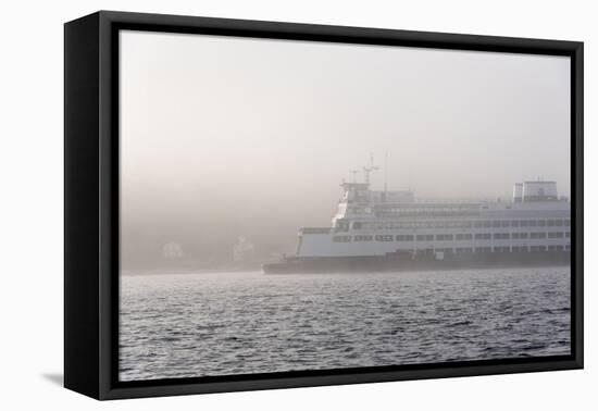 Washington State, Puget Sound. Ferry Emerges from Dense Fog-Trish Drury-Framed Premier Image Canvas