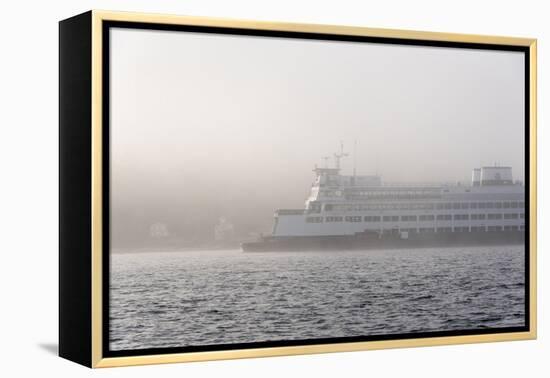 Washington State, Puget Sound. Ferry Emerges from Dense Fog-Trish Drury-Framed Premier Image Canvas