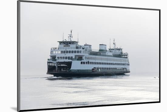 Washington State, Puget Sound. Ferry with Dense Fog Bank Limiting Visibility-Trish Drury-Mounted Photographic Print