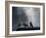 Washington State, Seabeck. Crows Backlit with Steam Coming from Sun on Roof Top-Jaynes Gallery-Framed Photographic Print