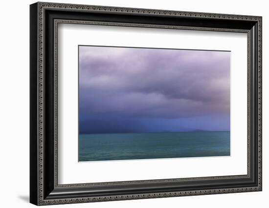 Washington State, Seabeck. Storm Clouds over Hood Canal at Twilight-Jaynes Gallery-Framed Photographic Print