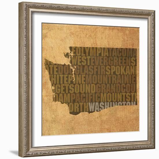 Washington State Words-David Bowman-Framed Giclee Print