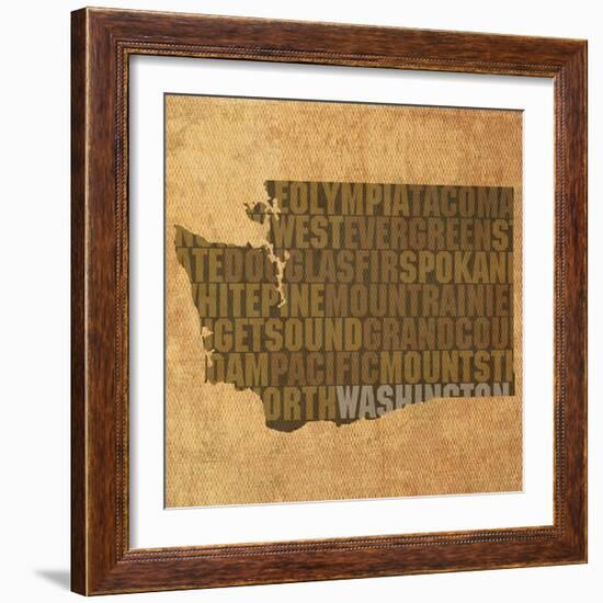 Washington State Words-David Bowman-Framed Giclee Print
