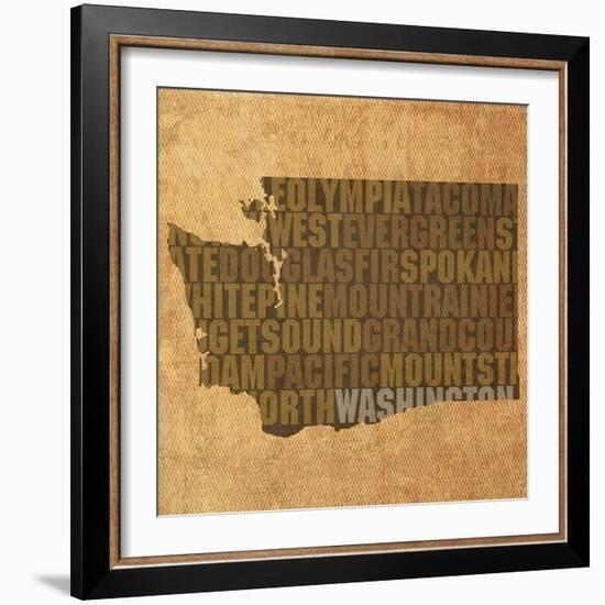 Washington State Words-David Bowman-Framed Giclee Print