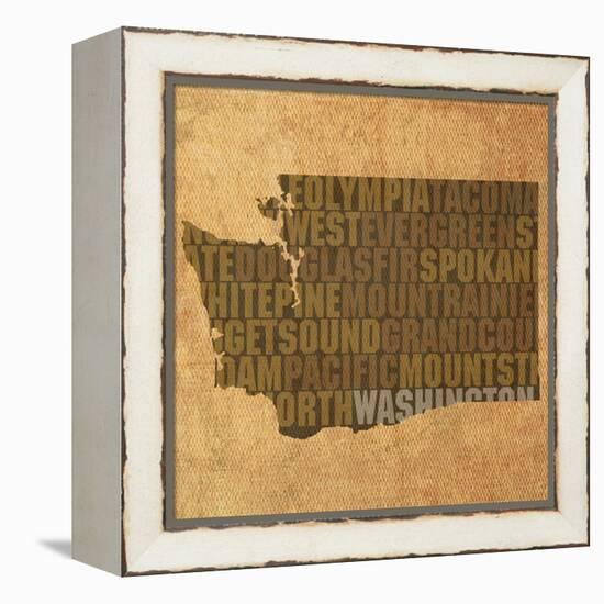 Washington State Words-David Bowman-Framed Premier Image Canvas