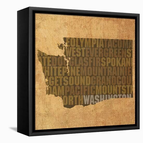 Washington State Words-David Bowman-Framed Premier Image Canvas