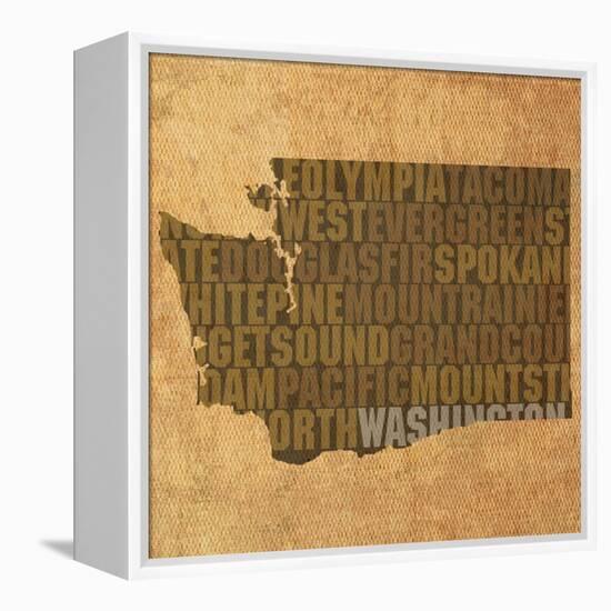 Washington State Words-David Bowman-Framed Premier Image Canvas