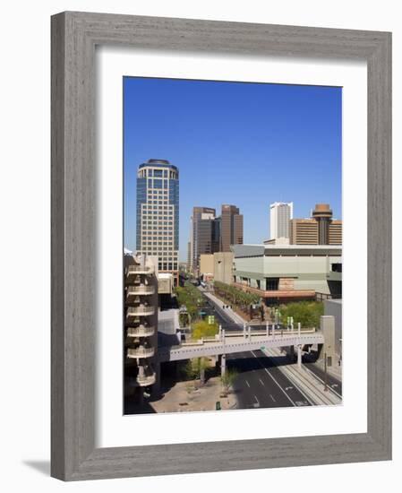 Washington Street and Skyline, Phoenix, Arizona, United States of America, North America-Richard Cummins-Framed Photographic Print