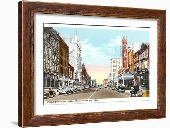 Washington Street, Green Bay, Wisconsin-null-Framed Art Print