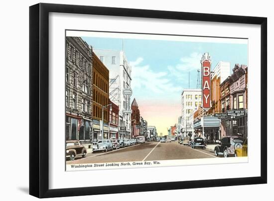 Washington Street, Green Bay, Wisconsin-null-Framed Art Print