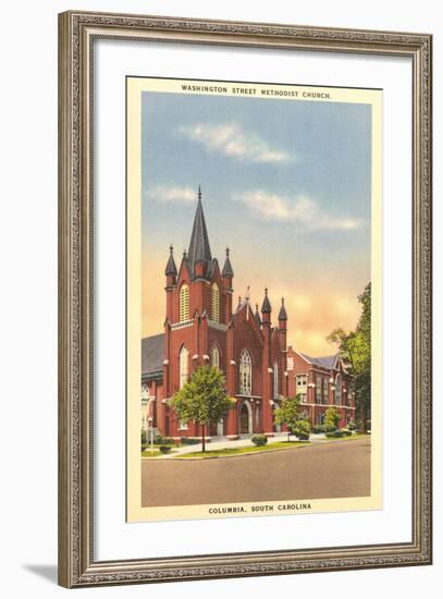 Washington Street Methodist, Columbia-null-Framed Art Print