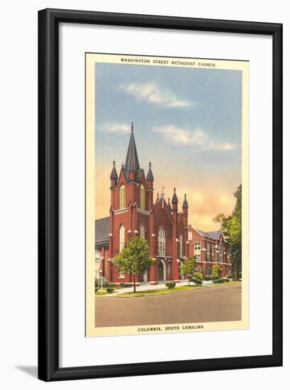 Washington Street Methodist, Columbia-null-Framed Art Print