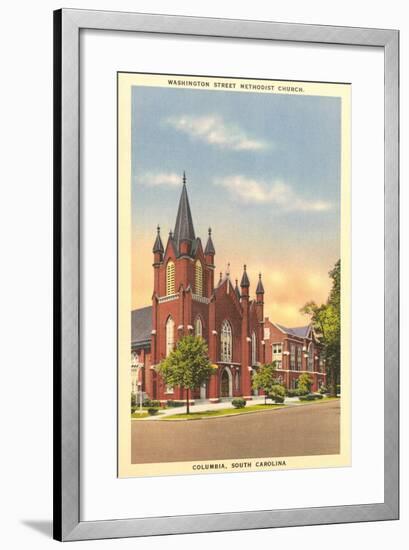 Washington Street Methodist, Columbia-null-Framed Art Print