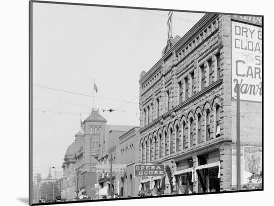 Washington Street, Showing Opera House, Marquette, Mich.-null-Mounted Photo