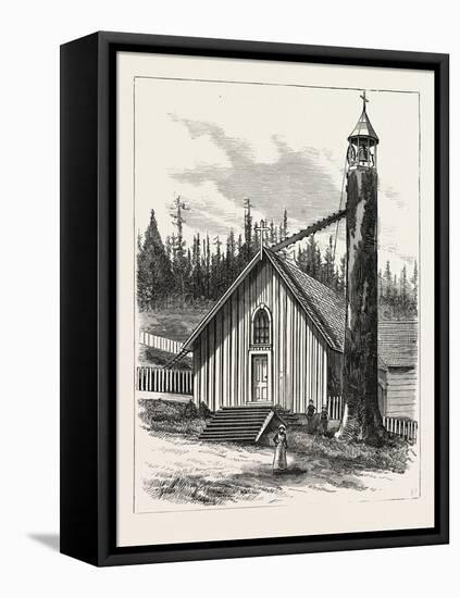 Washington Territory: the Episcopal Church and Belfry at Tacoma. U.S., 1880 1881-null-Framed Premier Image Canvas