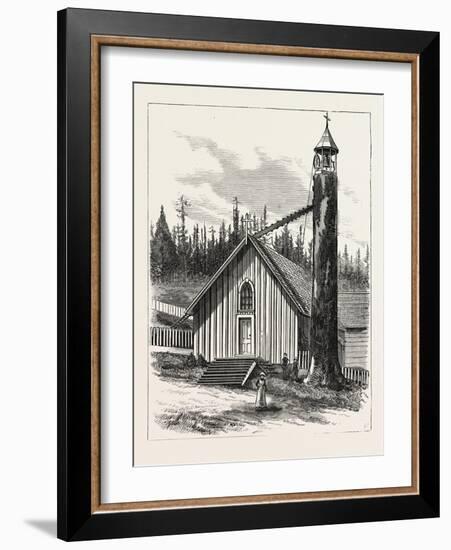 Washington Territory: the Episcopal Church and Belfry at Tacoma. U.S., 1880 1881-null-Framed Giclee Print