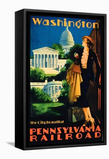 Washington, the City Beautiful', Advertisement for Pennsylvania Railroad-null-Framed Premier Image Canvas