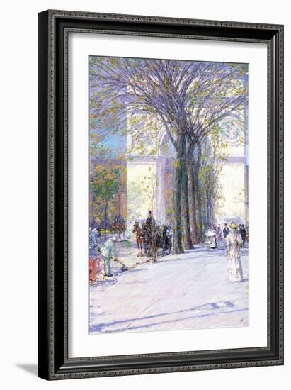 Washington Triumphal Arch in Spring-Childe Hassam-Framed Art Print