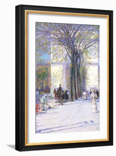 Washington Triumphal Arch in Spring-Childe Hassam-Framed Art Print