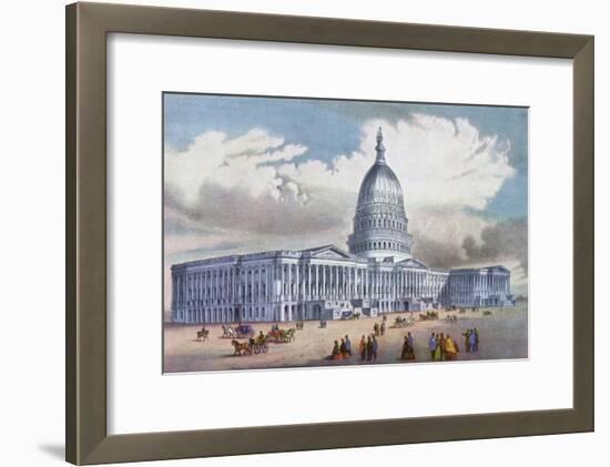 Washington, United States Capitol, 19th Century-Currier & Ives-Framed Giclee Print