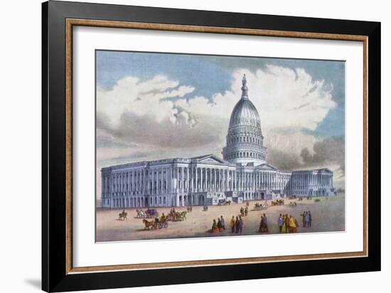 Washington, United States Capitol, 19th Century-Currier & Ives-Framed Giclee Print