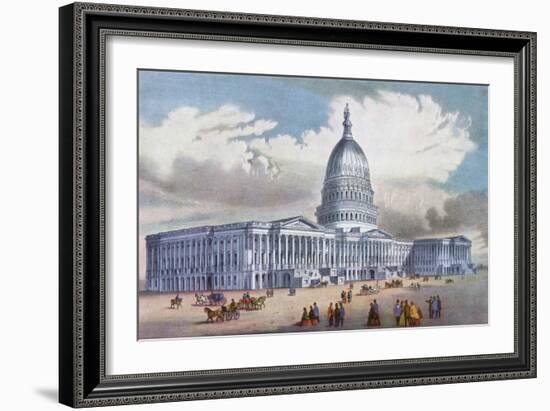 Washington, United States Capitol, 19th Century-Currier & Ives-Framed Giclee Print