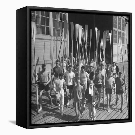 Washington Univ. Rowing Team Showing Up for Practice-J^ R^ Eyerman-Framed Premier Image Canvas