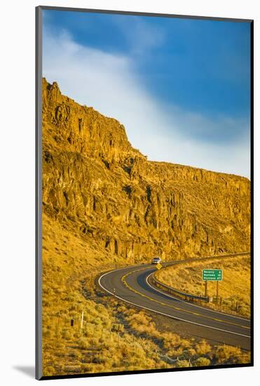 Washington, Vantage Car on Road Through Columbia River Basalt Group-Richard Duval-Mounted Photographic Print