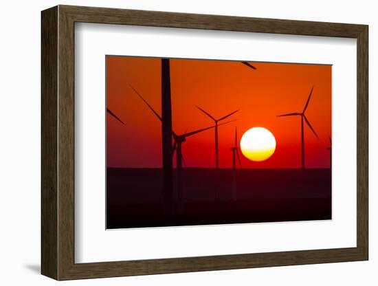 Washington, Walla Walla. Windmills. Stateline Wind Project-Brent Bergherm-Framed Photographic Print