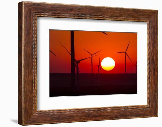 Washington, Walla Walla. Windmills. Stateline Wind Project-Brent Bergherm-Framed Photographic Print