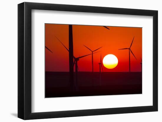 Washington, Walla Walla. Windmills. Stateline Wind Project-Brent Bergherm-Framed Photographic Print