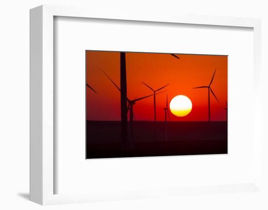 Washington, Walla Walla. Windmills. Stateline Wind Project-Brent Bergherm-Framed Photographic Print