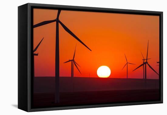 Washington, Walla Walla. Windmills. Stateline Wind Project-Brent Bergherm-Framed Premier Image Canvas